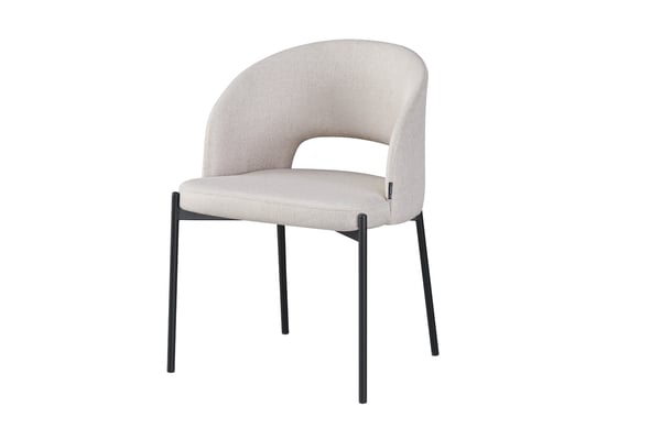 Polstret stol i sienastof, beige