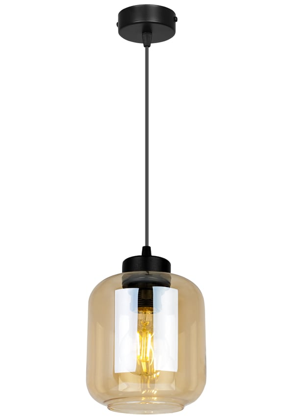 MODERNE ELEGANT HÆNGELAMPE MED GLASSKÆRM