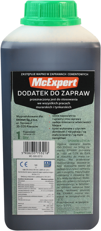 Kalksubstituttilsætningsstof til mørtel 1L - MC-500-0210