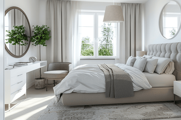 Hængelampe, linnedkegle, hvid, 1 flad, beige lampeskærm, L05 38cm