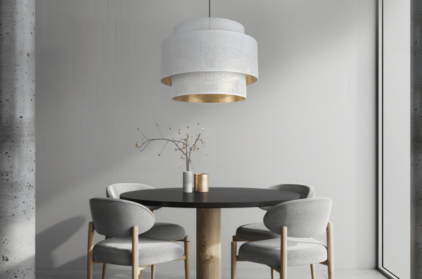 ASTI TRIO HÆNGELAMPE HVIDGULD 40CM MESH