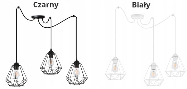 Hængende loftslampe lysekrone SPIDER loft E27 LED