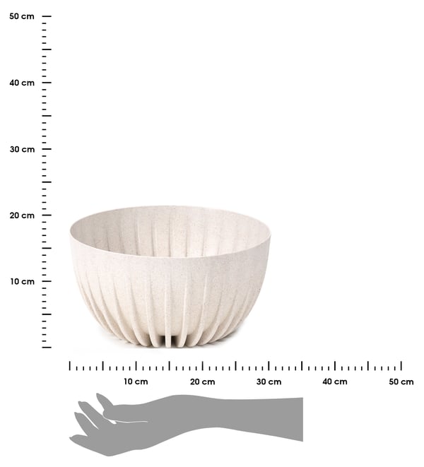 Avskalad ECO träblomkruka vit 30x16 cm