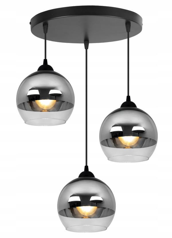 ELEGANT HÆNGELAMPE, GLASLAMPE, KROM LED
