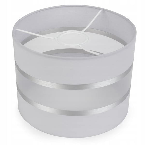 MODERNE LAMPESKÆRM 20 CM KROM STRIBE VALG AF 8 FARVER