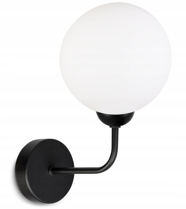 ELEGANT VÆGLAMPE MED LOFTKUGLE HVID LED