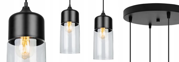 HÆNGENDE LOFTSLAMPE, GLASPLAFON, LED-LAMPE