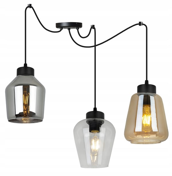 MODERNE ELEGANT HÆNGELAMPE MED GLASSKÆRM