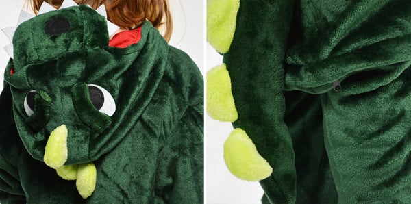 Barnens kigurumi-pyjamas med dinosaurier i ett stycke för Sankt Andreas dag, 146-152 Barnens dinosauriepyjamas i ett stycke - 98-104