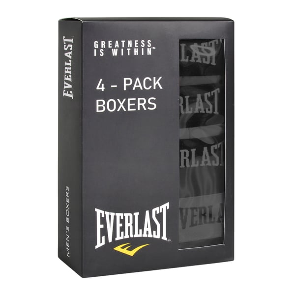 Everlast miesten bokserit musta joustava puuvilla 8 kpl koko XL