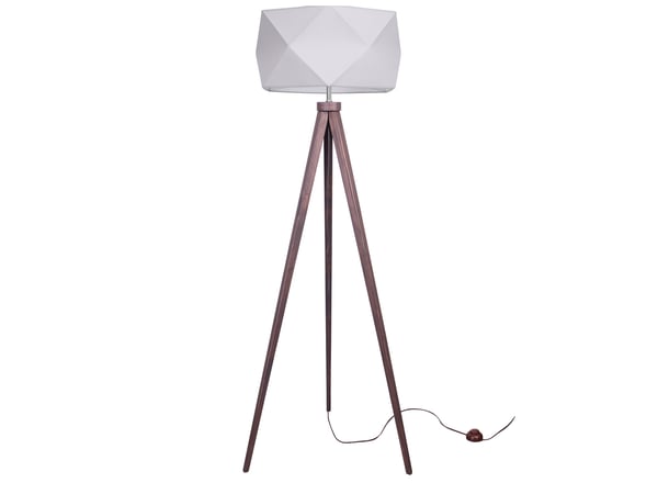 MODERNE GULVLAMPE, TRIPOD LAMPESKÆRM, TRÆ