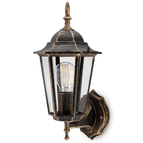 Puutarhaseinävalaisin E27 Ulkojulkisivulyhty Ylöspäin Patina BELLIS LUMILED