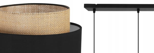 Hængende lampe, loftslysekrone, lampeskærm, boho juta