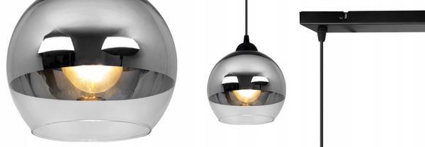 ELEGANT HÆNGELAMPE, GLASLAMPE, KROM LED