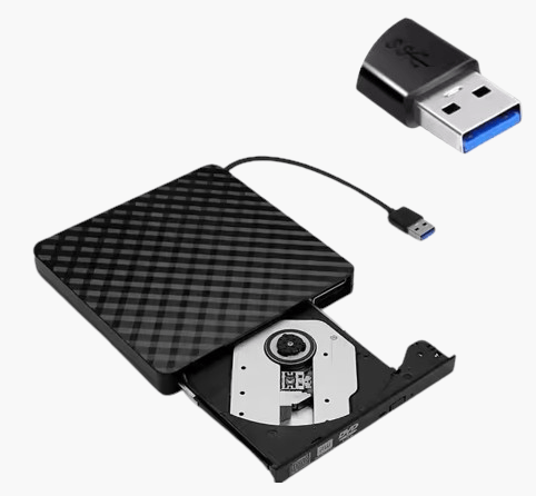 Ekstern CD/DVD-drev med USB-C til PC og laptop