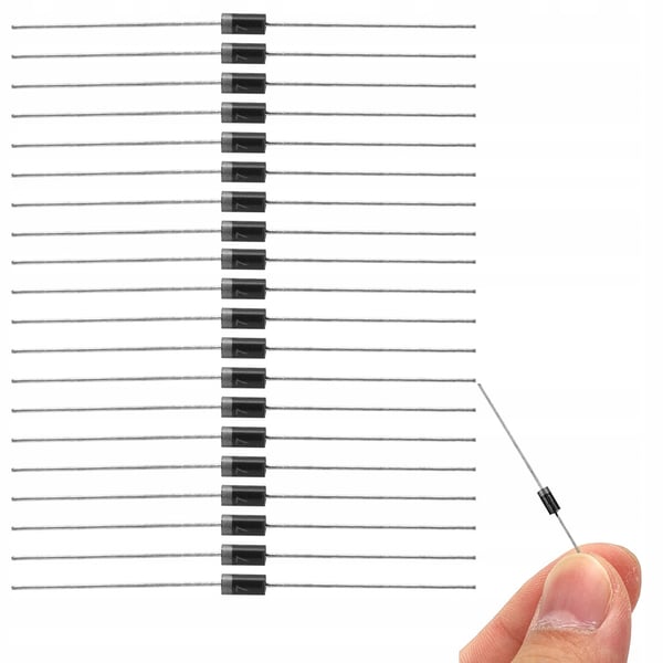 Ensretterdiode 1N4007 1000V 1A DO41 20 stk.