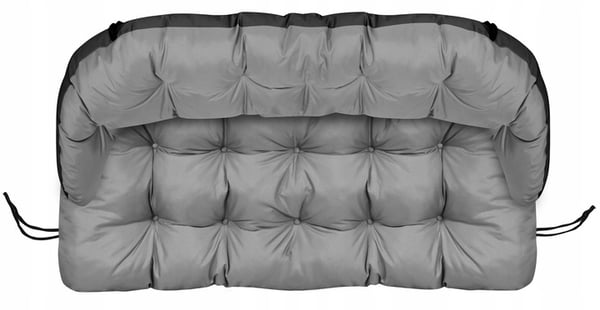 Havepude 190x40 cm til sofa og bænk vandtæt grå