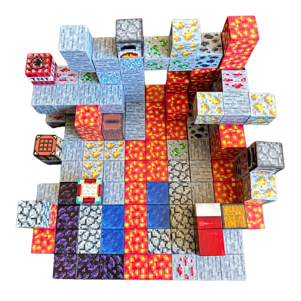 Minecraft Pædagogiske Magnetiske Blokke 143 dele og figurer