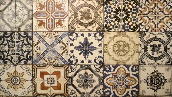 Glas skærebræt 52x30 mosaik
