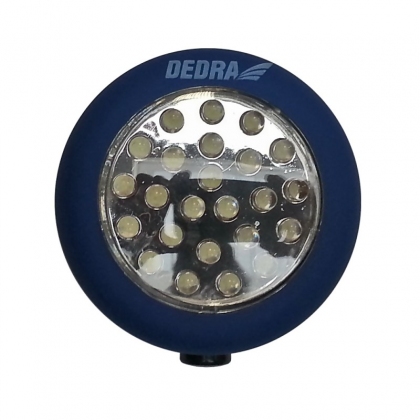24 LED RUND LOMMELYSTE MED BATTERIER - DEDL1000