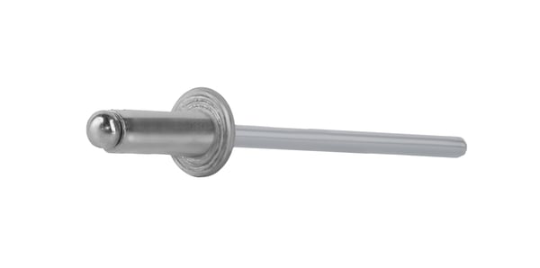 Åbne aluminiumnitter 3,2x6mm RAL9006