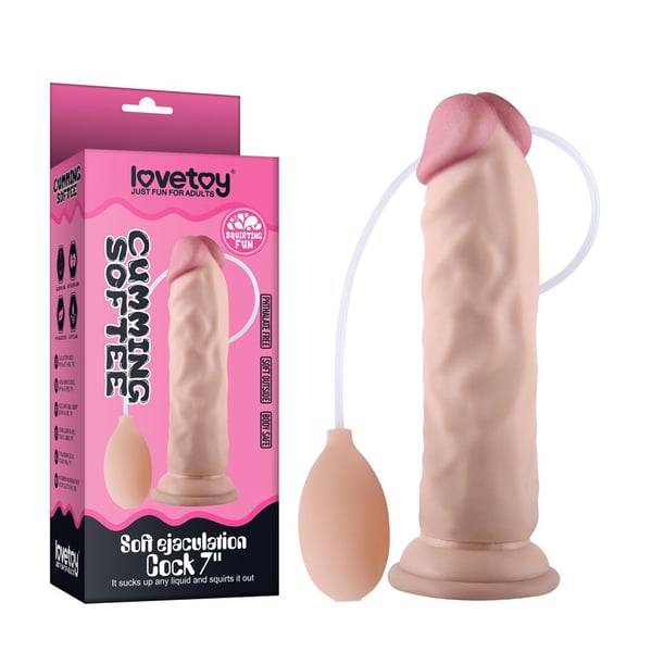 Lovetoy sprutande dildo mjuk ejakulation 8,5"