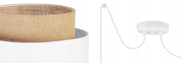 Hængende lampe, loftslysekrone, lampeskærm, boho juta
