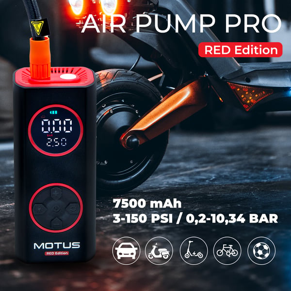 Motus AirPump Pro punainen versio