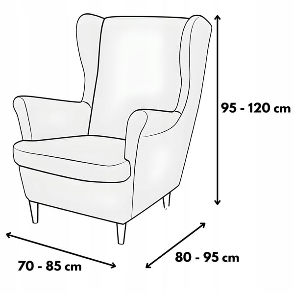 Wingback-tuolin päällinen, joustava, harmaa, helppo puhdistaa, sametti