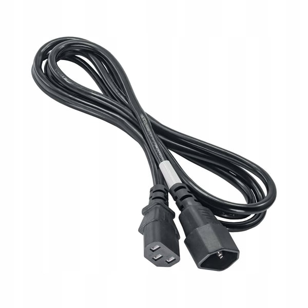 Akyga AK-PC-11A IEC C13/C14 Forlængerkabel til strømforsyning 250V/50Hz 10A 5 m Sort
