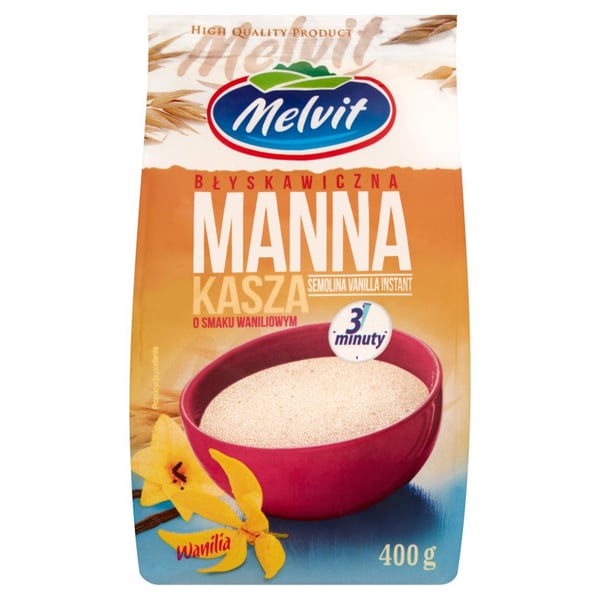 Melvit Instant Semolina med vaniljsmak 400 g