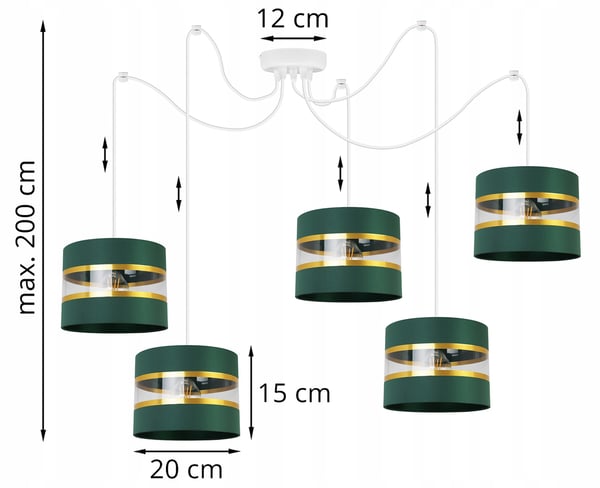 Loftshængende lampe lysekrone lampeskærm moderne