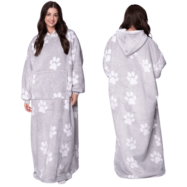 BLANKET collegepaita Ylisuuri lämmin Paksu peittocollegepaita 2in1 XXL Karvaiset tassut [KB-XL12]
