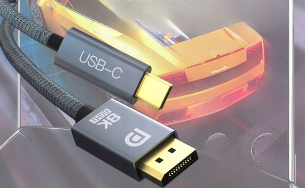 USB-C-KAAPELI - DISPLAYPORT 1.4 -SOVITIN DP 8K 4K 120HZ 240HZ UHD ULTRA HD