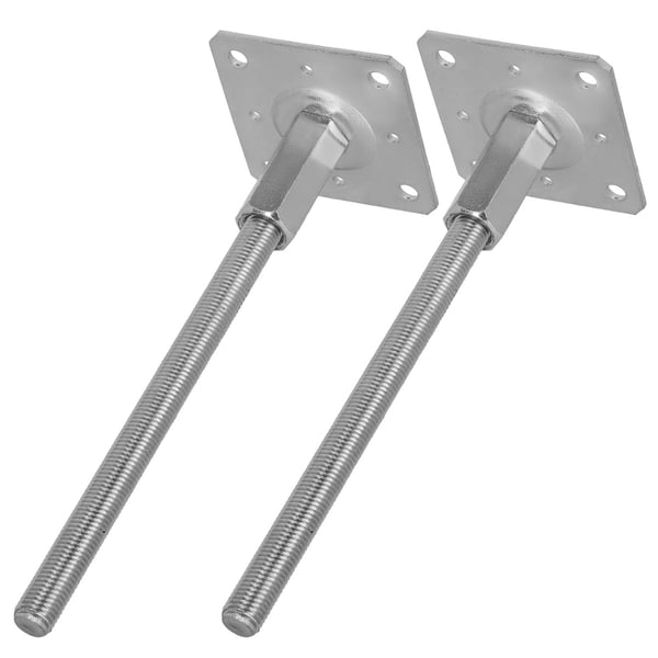 KOTARBAU® lodret justerbart stålstolpankere til paviljonger, markiser og hegn 110 x 330 mm sæt á 2
