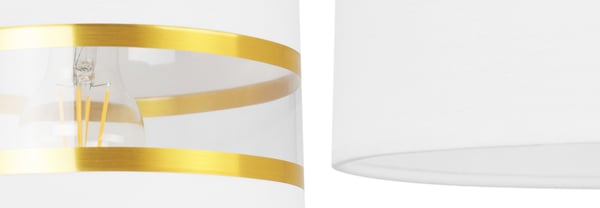VÆGLAMPE, FIRKANTET LAMPE, ELEGANT GYLDEN LAMPESKÆRM, 20 CM