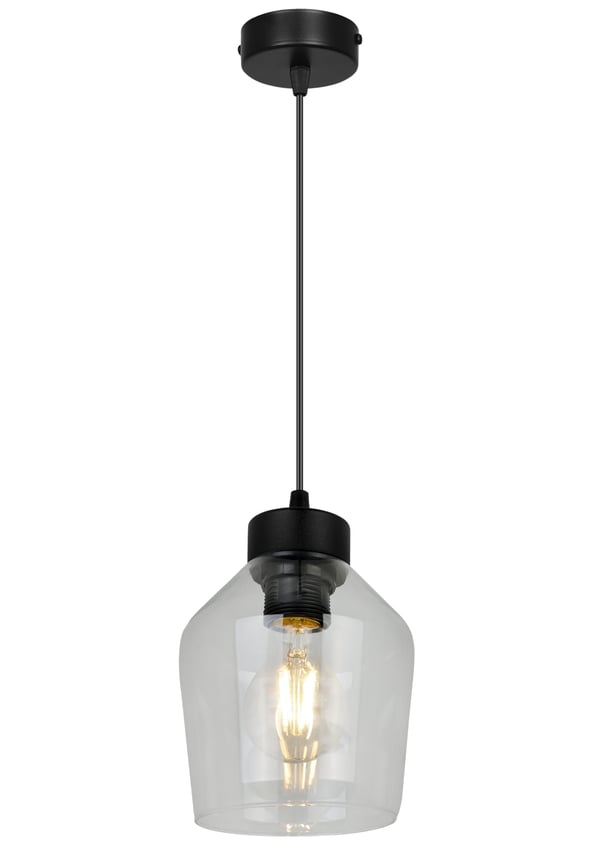 MODERNE ELEGANT HÆNGELAMPE MED GLASSKÆRM