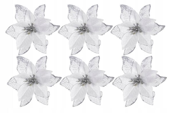 Betlehems stjärna till julgransblommor 6 st