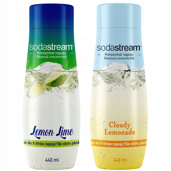 2 SodaStream Sitruuna-Lime+Limonaditiivistettä