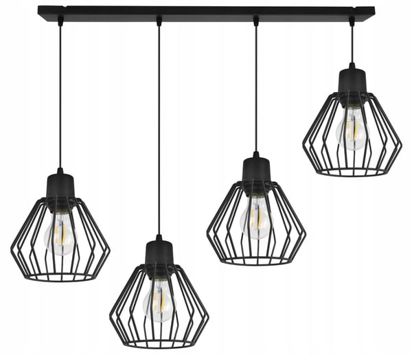 Hængelampe, loftslysekrone, trådskærm, LED