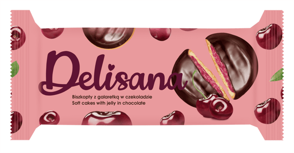 Delisana Kirsikkahyytelökeksit 135g Delisana Kirsikkahyytelökeksit 135g