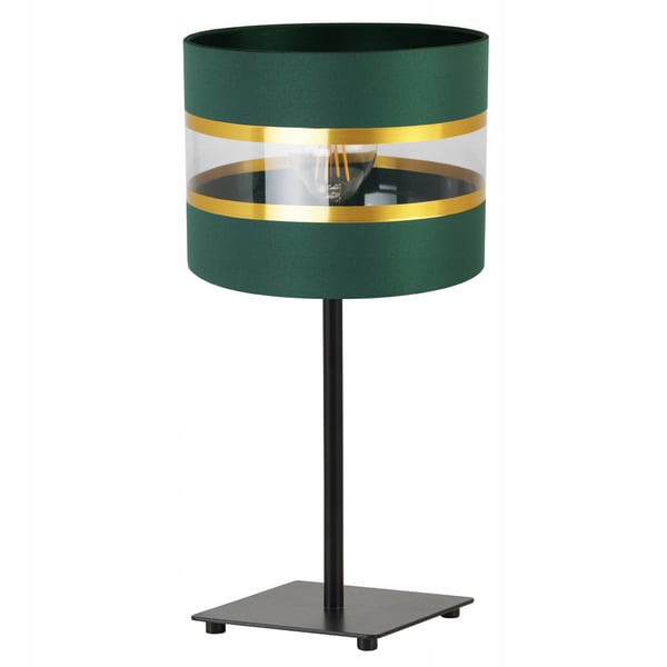 NATBORDLAMPE, ELEGANT GYLDET LAMPESKÆRM, 20 CM