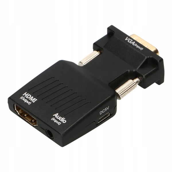 VGA D-SUB - HDMI -MUUNNINSOVITIMEN + ÄÄNI- JA ÄÄNILIITIN