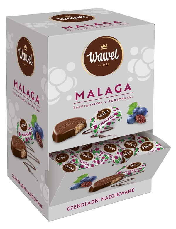 Wawel Malaga Cream chokladbitar med russin 2,5 kg