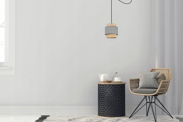 Hængende lampe, loftslysekrone, lampeskærm, boho juta