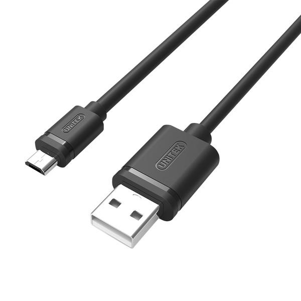Unitek Y-C451GBK microUSB - USB 2.0 -kaapeli, 1 m