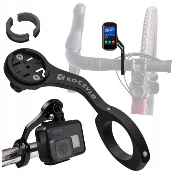 Universel cykelstyreholder til Garmin Cycplus iGPSport GoPro og lommelygte
