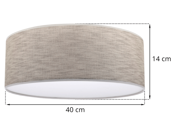 TAKLAMPA I STENPLEXI MEDIUM BEIGE 40 CM