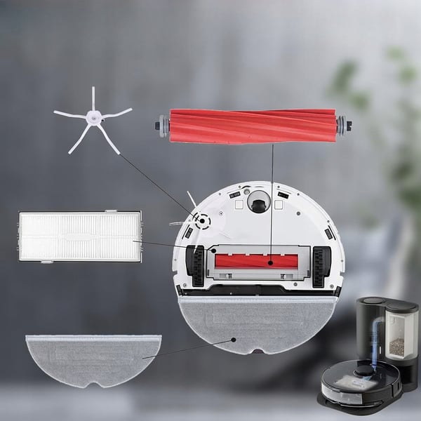 Lisävarustesetti harjasuodattimet MOP Xiaomi Roborock Q7 MAX MAX+ T8:lle