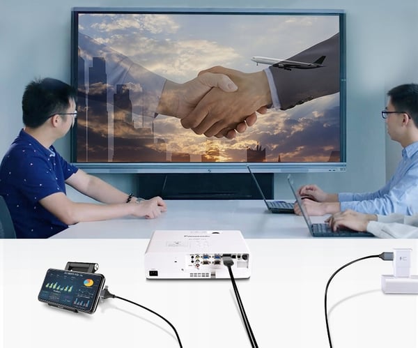KABEL micro USB C Lightining - HDMI 2M MHL-adapter